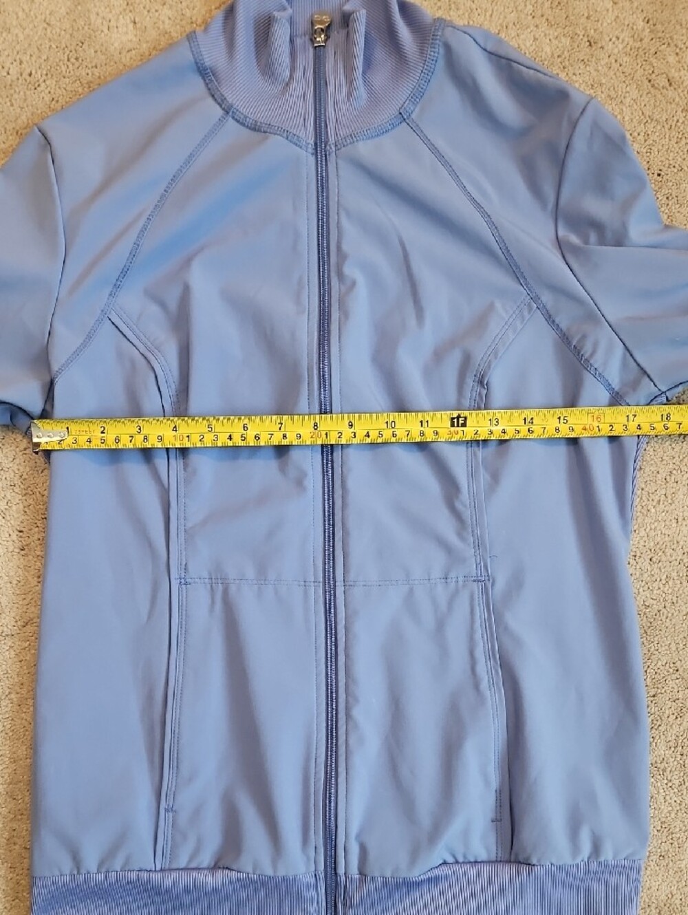 Cherokee Infinity Light Periwinkle Scrub Jacket - Picture 3 of 14